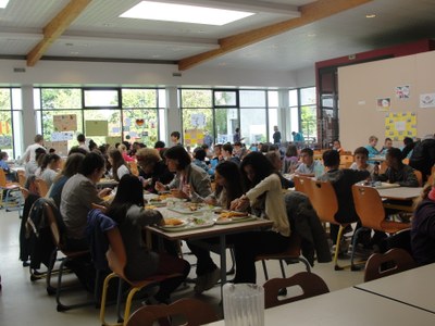 Repas européen au restaurant