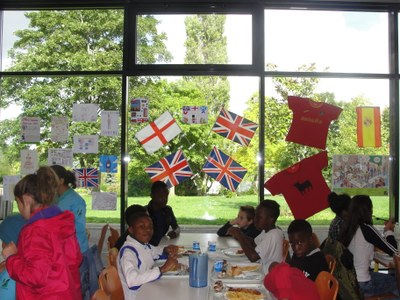 Repas européen au restaurant